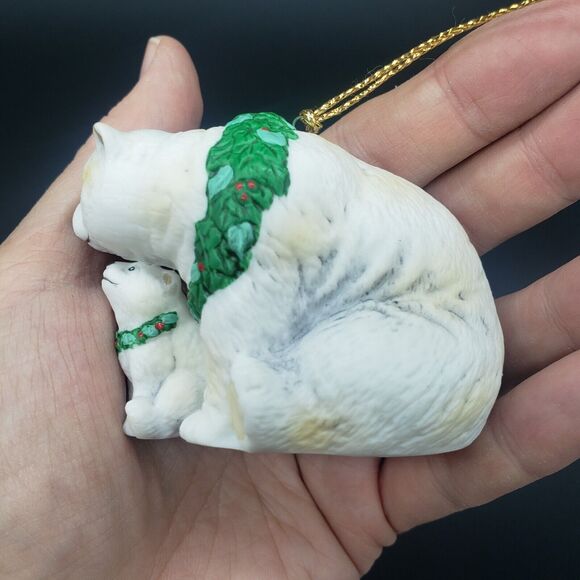 Vintage Gorham Christmas Traditions Ornament‎ Nature's Families Polar Bear & Cub - Picture 3 of 7